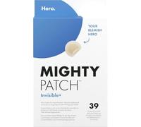 Hero Mighty Patches Invisible+ Hydrocolloid Spot Patches Daytime, 39 Count | Medical grade hydrocolloid, Absorbs gunk in 6 hours, Protects skin from popping and picking, Dermatologically tested