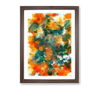 Hero Of The Stars Abstract Framed Wall Art Print A2 Walnut