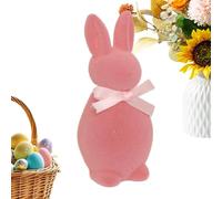 Hero Rabbit Figures, Endangered Easter Bunny, Flocked Statue Bunny Easter Decorations - Rabbit Figures Desk Decoration, Photo Props - Centrepieces, Home Decoration