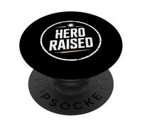 Hero Raised Proud Parent Police Firefighter PopSockets Adhesive PopGrip