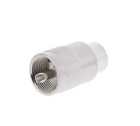Hero-s - UHF Male PL259 Plug Solder RG8 RG213 LMR400 7D-FB Cable Connector Silver