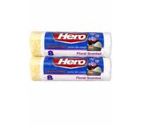 Hero Swing Scented Drawstring White Bin Liners Bags 60 Litre Pack Of 16