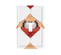 Hero Turning Premium One-Gang Decorative Switch Plate Cover with Textured Fabric-Grain Finish & Accent Dot Design â€“ Durable Pc Material Wall Plate for Residential and Commercial Use