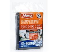Hero Ultimate 158L Heavy Duty Bin Bags Waste Rubbish Bags Sacks Builders, Industrial, Commercial, Builder, DIY, Garden 5 X 90kg Extra Large Refuse Sacks