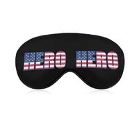 Hero with U.S.A Flag Sleep Masks Breathable Eye Covers Adjustable Strap for Travel Home Office Use