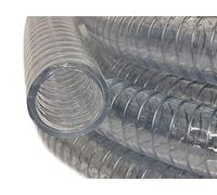 HeRo24 PVC spiral hose, suction hose, pressure and delivery hose, 32 mm, 10 m, transparent