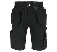 Herock Pallas Men's Workwear Utility Bermuda Cargo Shorts - Stylish, Water Repellent, Adjustable, Practical, Comfortable, Durable - Multi Tool Pockets - for Builders and Tradesmen Black