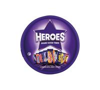 Heroes Chocolate Tub - 550g Family Sharing Selection - Includes Various Selection of Chocolate - Individually Wrapped Mini Chocolate Bars - Perfect for Gifting, Parties & Celebrations