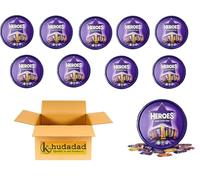 Heroes Chocolate Tub 550g (Pack of 10) | Family Sharing Selection | Assorted Mini Chocolate Bars | Individually Wrapped | Perfect for Christmas, Parties & Gifts