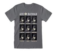 Heroes Inc DC Batman T-Shirt Many Moods of Batman Size S Shirts Black