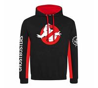 Ghostbusters Logo Stripes Varsity Adults Black Hoodie - Large