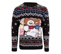 Heroes Inc. Gremlins Christmas Jumper Gizmo with Popcorn New Official Unisex Ugly Sweater
