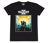 Heroes Inc. Helldivers 2-2D Art and Logo (T-Shirt) Heather Grey