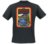 STRANGER THINGS - RETRO POSTER - T-Shirt Black Spiral Black L