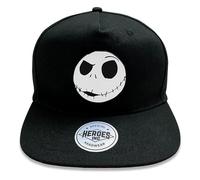 Heroes Inc. Nightmare Before Christmas Jack Flat Visor Hat Black Adjustable Snapback Cap