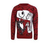 The Nightmare Before Christmas - Jack And Sally Xmas Knit - Pullover - burgundy - L - 100% Polyacrylic,Knitwear L