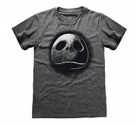 Heroes Inc Nightmare Before Christmas T-Shirt Sketch Face Size M Shirts Grey