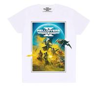 Heroes Inc. Official Helldivers 2 - Key Art (T-Shirt) Heather Grey