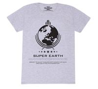 Heroes Inc. Official Helldivers 2 - Super Earth (T-Shirt) Heather Grey