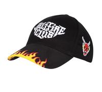 Heroes Inc. Stranger Things Snapback Cap for Adults - Officially Licensed Hellfire Club - Flame Peak Edition Black