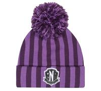 Heroes Inc. Wednesday 'Nevermore Logo' Purple Bobble Beanie Hat