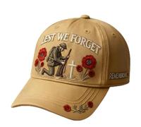 Heroes Never Forgotten Remembrance Cap, Keep Their Memory Alive, Freedom Hat, Adjustable Baseball Hat with 3D Embroidered Design (UK, Alpha, One Size, Yellow)