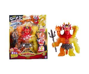 Heroes of Goo Jit Zu Bandai CO42948 Action Figure, The Most Powerful Hero, King Hydra Has With His Fury Lava Powers in 25 cm, Multi-Colour