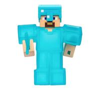 Heroes of Goo Jit Zu Minecraft Stretchy Characters, Steve With Diamond Armor & Sword, Super Squishy Goo Filling With Hidden Diamond Piece Inside