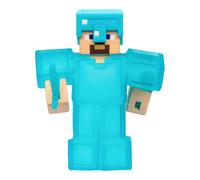 Heroes of Goo Jit Zu Minecraft Stretchy Characters, Steve With Diamond Armor & Sword, Super Squishy Goo Filling With Hidden Diamond Piece Inside