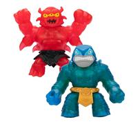 Heroes of Goo Jit Zu Stretch Strikers Versus Pack, 2 Figure Pack, Stretchy Action Figures, Stretchy Sir Thrashalot VS Crunchy Redback, Stretch up to 3 Times Their Size
