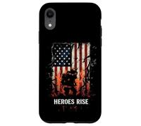 HEROES RISE Firefighter, American Flag, Hero Case for iPhone XR