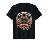 Heroes Rise Firefighter Helmet Flames T-Shirt