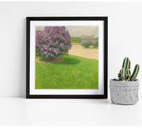 Heroes Square with Lilacs by Carl Moll Stunning Framed Wall Art Picture Print Square - 35cm wide x 35cm high - Black Frame