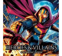 HEROES & VILLAINS. Series of Therapeutic Coloring Books for Adults and Teenagers for Creativity and Mindfulness: Fantasy Characters in a Comic Style.