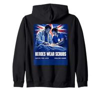 HEROES WEAR SCRUBS NURSES AND DOCTORS NHS Zip Hoodie