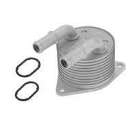 HEROFFIX 1 Pc Engine Oil Cooler for Peugeot 3008 2011-2016 Trans Cooler with O-ring Seals No.9807979380 Silver Tone Aluminum Alloy