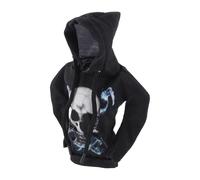 HEROFFIX 1 Pc Gear Shift Knob Cover Decoration Stick Shifting Handle Protector 16x10.5cm/6.3"x4.13" Black,White,Light Blue Skeleton Hoodie Style Polyester