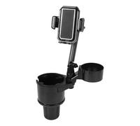 HEROFFIX 1 Pcs for Most Vehicles 3 in 1 Car Cup Holder Adjustable Phone Bracket Holder Additional Cup Holder Extender 440x100mm Gray ABS