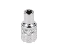 HEROFFIX 1 Pcs Impact Socket Durable Hardware Tool 25mm Silver Tone High Carbon Steel 6 Point 6mm for Car Motorcycle Dirtbike Repair 1/4 Inch Drive