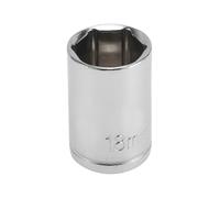 HEROFFIX 1 Pcs Impact Socket Durable Hardware Tool 38mm Silver Tone Carbon Steel 6 Point 18mm for Car Motorcycle Dirtbike Repair 1/2 Inch Drive