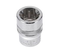 HEROFFIX 1 Pcs Impact Socket Durable Hardware Tool 38mm Silver Tone High Carbon Steel 6 Point 24mm for Car Motorcycle Dirtbike Repair 1/2 Inch Drive