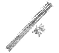 HEROFFIX 12 Set 14G Bicycle Spokes 255mm Bike Wheel Spokes 304 Stainless Steel Silver Tone