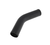 HEROFFIX 2" OD 45 Degree Bend 6064 Aluminum Alloy Tube Intercooler Pipe Surface Blasting Air Intake Connection Hose W/Double Bead Roll 5.9" Length Black