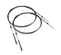 HEROFFIX 2pcs 12FT Boat Throttle Shift Control Cable Marine Outboard Remote Cable for Johnson for Evinrude for OMC Remote Control Outboard Engine 1979-Now Replace 0173112/173112 Black