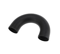 HEROFFIX 3" OD 180 Degree U Bend 6064 Aluminum Alloy Tube Intercooler Pipe Surface Blasting Air Intake Connection Hose W/Double Bead Roll 5.9" Length Black