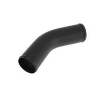 HEROFFIX 3" OD 45 Degree Bend 6064 Aluminum Alloy Tube Intercooler Pipe Surface Blasting Air Intake Connection Hose W/Double Bead Roll 5.9" Length Black