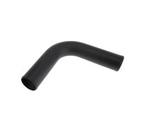 HEROFFIX 3" OD 90 Degree Bend 6064 Aluminum Alloy Tube Intercooler Pipe Surface Blasting Air Intake Connection Hose W/Double Bead Roll 11.8" Length Black