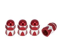 HEROFFIX 4 Pcs Mushroom Shape Tire Valve Stem Caps Decorative Tyre Valve Dust Covers 7x23mm Red Aluminum Alloy