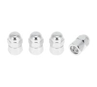 HEROFFIX 4 Pcs Mushroom Shape Tire Valve Stem Caps Decorative Tyre Valve Dust Covers 7x23mm Silver Tone Aluminum Alloy