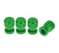 HEROFFIX 4 Pcs Net Pattern Tire Valve Stem Caps Decorative Tyre Valve Dust Covers 7x19mm Green Aluminum Alloy